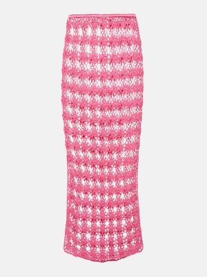 Bavlněné dlouhá sukně Anna Kosturova růžové