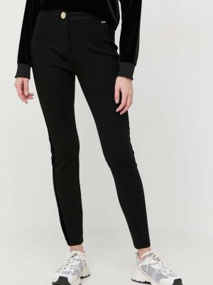 Přiléhavé kalhoty s vysokým pasem Armani Exchange černé