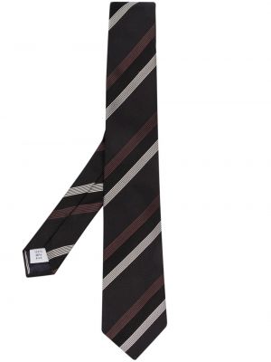 Cravată de mătase împletită Tagliatore negru