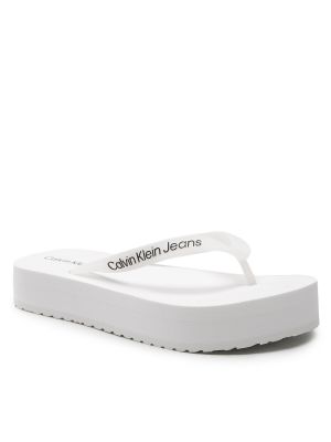 Σαγιονάρες Calvin Klein Jeans λευκό