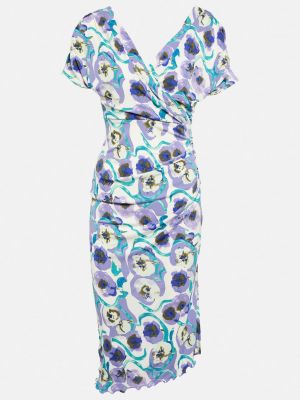 Платье миди с принтом из джерси Diane Von Furstenberg