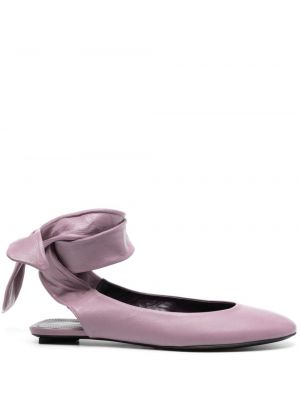 Usnjene nizki čevlji The Attico vijolična