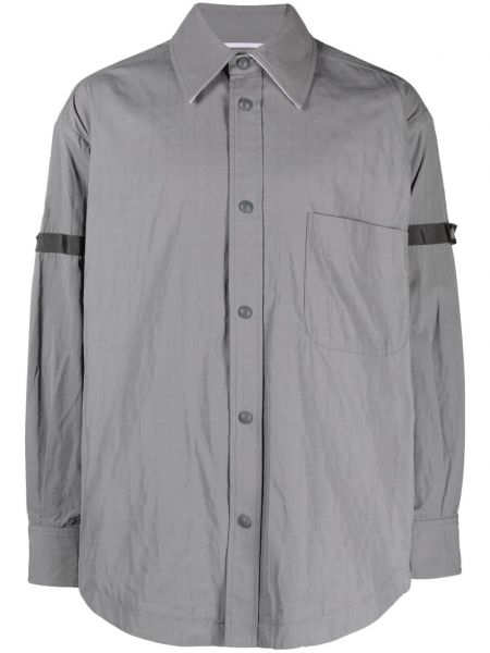 Košeľa na gombíky Thom Browne sivá