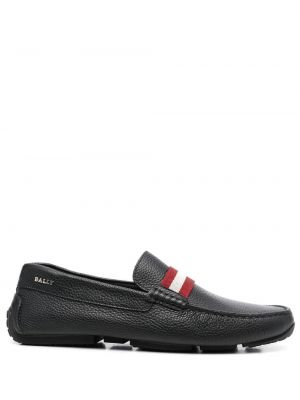 Stripet skinn loafers Bally svart