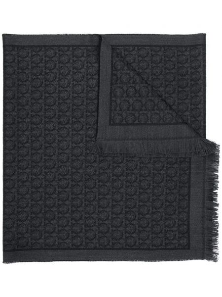 Sciarpa di lana Ferragamo nero