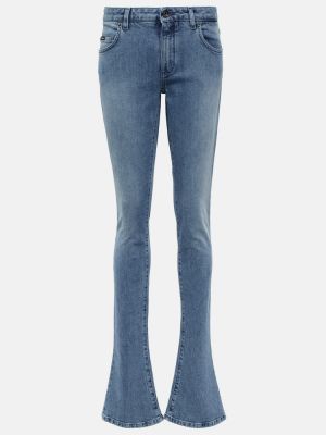 Bootcut džínsy s nízkym pásom Dolce&gabbana modrá