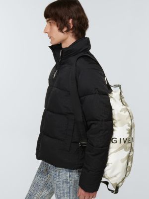 Pernata jakna s patentnim zatvaračem Givenchy crna