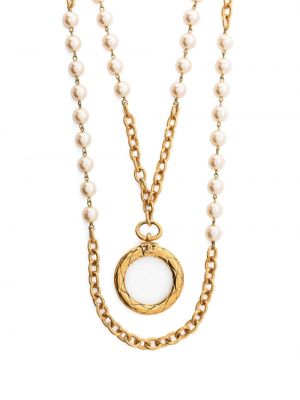 Vėrinys su perlais Chanel Pre-owned auksinė
