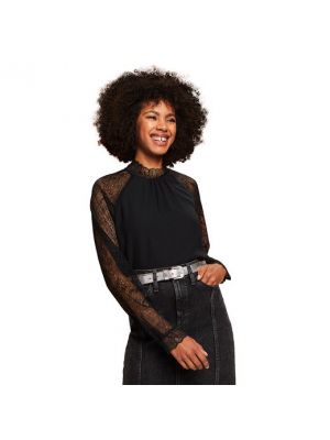 Blusa de encaje Esprit Collection negro