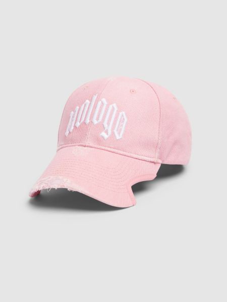 Gorra de algodón Balenciaga rosa