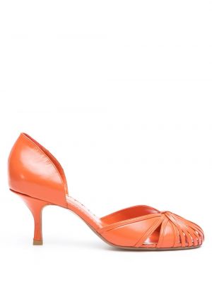 Pantofi cu toc Sarah Chofakian portocaliu