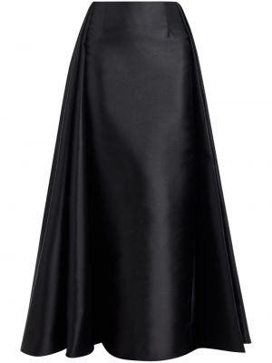 Černé drapované dlouhá sukně Solace London