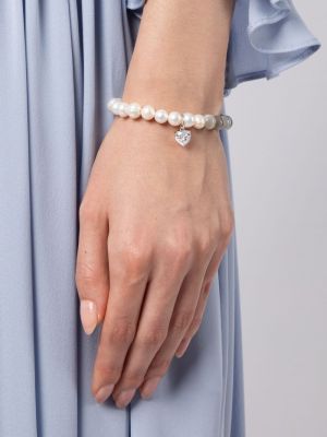 Přívěsek s perlami se srdcovým vzorem Completedworks bílý