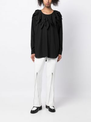 Kalhoty s nízkým pasem na zip Comme Des Garçons Homme Plus bílé