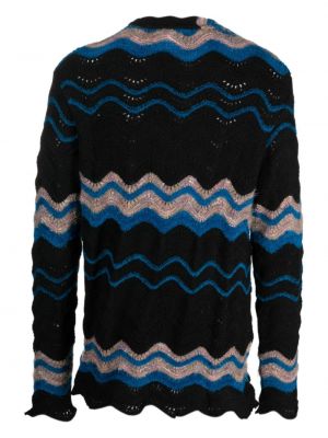 Sweter z nadrukiem z okrągłym dekoltem Vitelli czarny