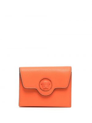 Кожено портмоне Versace оранжево