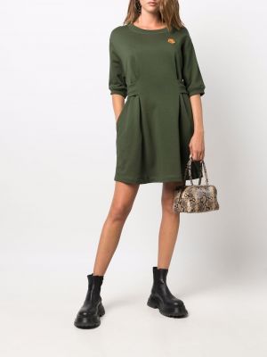 Mini vestido plisado Kenzo verde