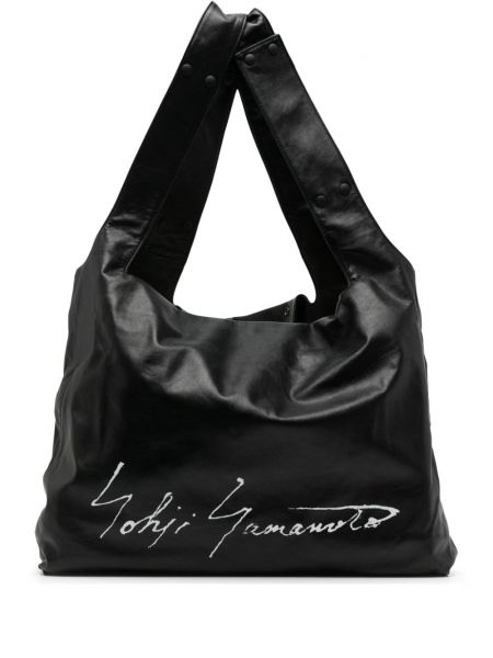 Shopper kabelka s potiskem Discord Yohji Yamamoto černá