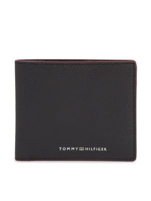 Δερμάτινος πορτοφόλι Tommy Hilfiger μαύρο