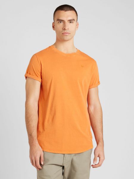 Marškinėliai su žvaigždės raštu G-star Raw oranžinė