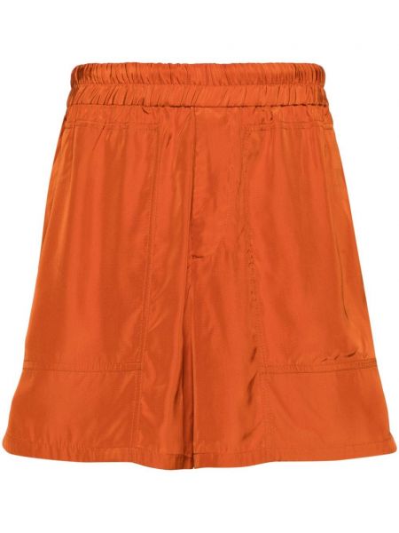 Pantaloni scurți din satin Dries Van Noten portocaliu