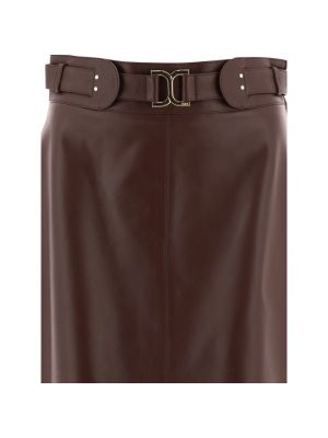 Falda de cuero Chloé marrón