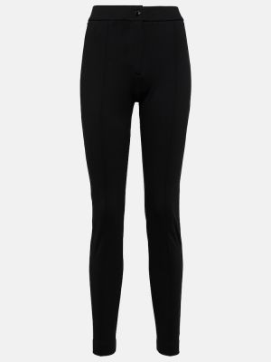Pantalones de nailon slim fit de tela jersey Moncler negro