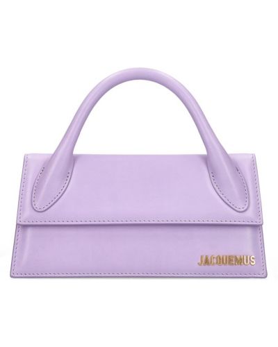 Bolso clutch de cuero Jacquemus violeta