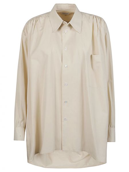Camicia di cotone Bottega Veneta beige