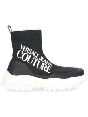 Czarne trampki Versace Jeans Couture