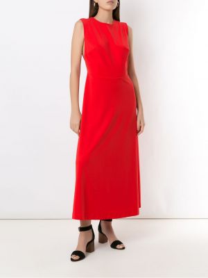 Dlouhé šaty s otevřenými zády Osklen červené