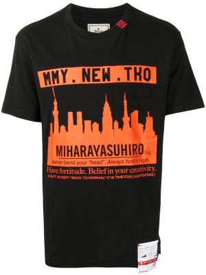 Camiseta con estampado Maison Mihara Yasuhiro negro
