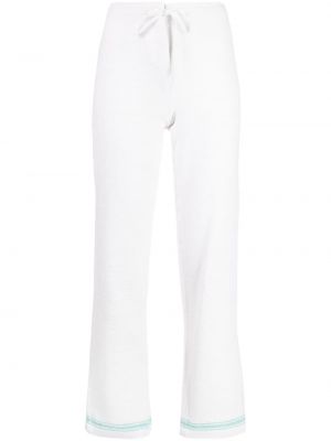 Pantaloni cu talie joasă din bumbac Gimaguas alb