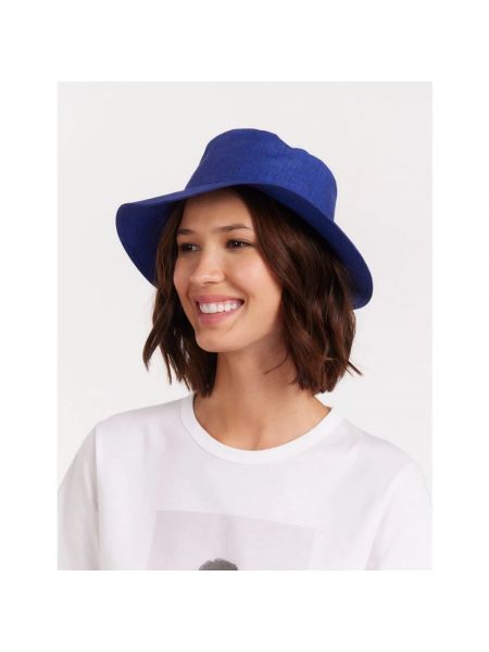 Sombrero de lino Ines De La Fressange Paris azul
