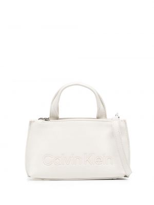 Τσάντα shopper Calvin Klein λευκό