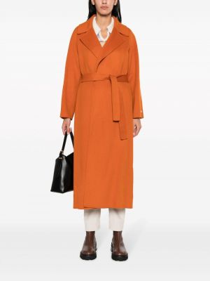 Plstěný kabát Paltò oranžový