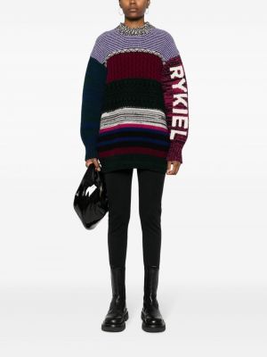 Dzianinowy sweter wełniany Sonia Rykiel czarny