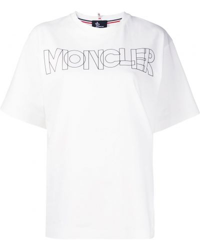 Camiseta de cuello redondo Moncler Grenoble blanco