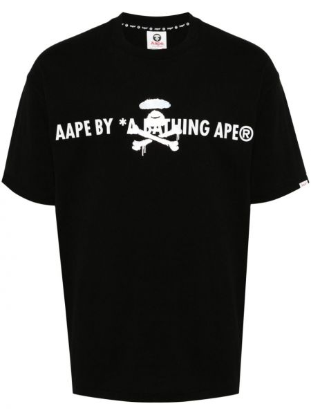 Bavlnené tričko s potlačou Aape By *a Bathing Ape® čierna