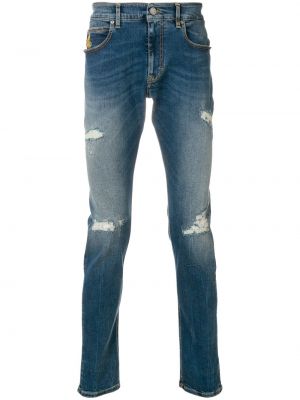 Straight leg jeans strappati Vivienne Westwood blu
