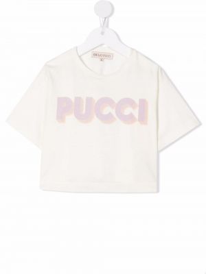 T-shirt för tjejer Pucci Junior vit