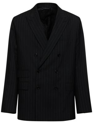 Pruhovaný oblek Acne Studios čierna