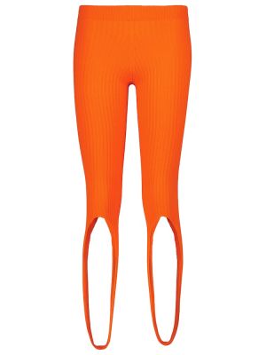 Pantaloni cu picior drept Jacquemus portocaliu
