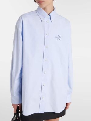 Camicia di cotone Prada blu