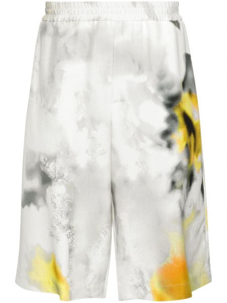 Kukka- bermudashortsit Alexander Mcqueen valkoinen