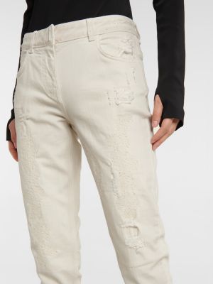 Skinny džíny s oděrkami Givenchy bílé
