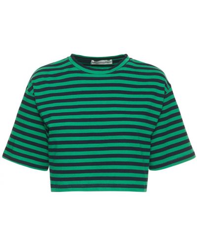 Памучна тениска от джърси The Frankie Shop зелено