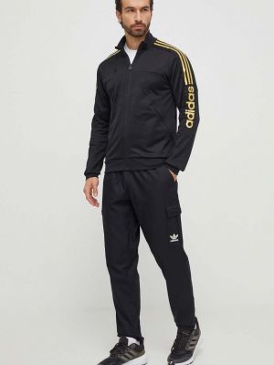 Spodnie cargo bawełniane Adidas Originals czarne
