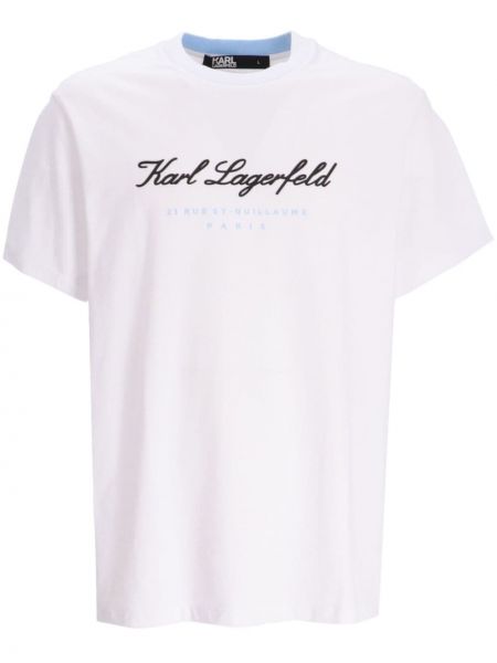 Bavlněné tričko s potiskem Karl Lagerfeld