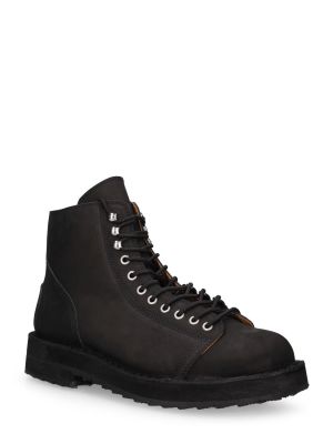 Kožené kotníkové boty Yohji Yamamoto černé